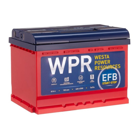 Аккумулятор WPR EFB 60ач 620а обр. пол.