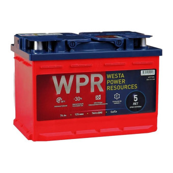 Аккумулятор WPR 74ач 760а обр. пол.