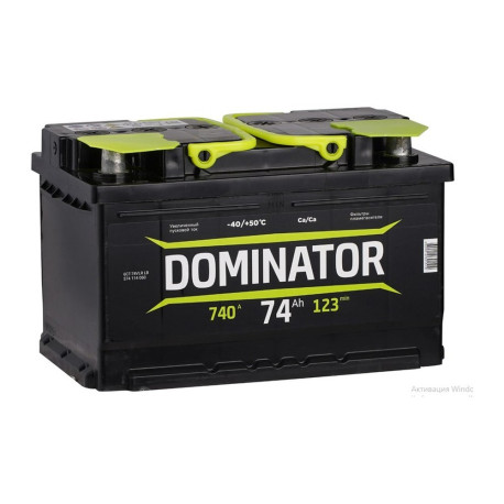 Аккумулятор DOMINATOR 74ач 740а обр. пол.