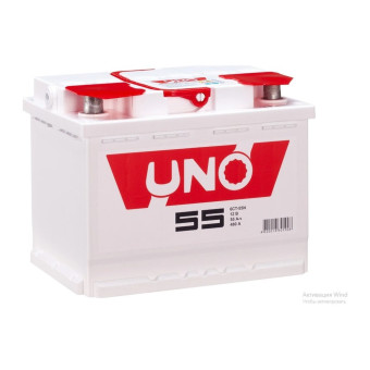 Аккумулятор UNO 55ач 480а обр. пол.