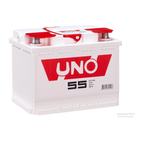 Аккумулятор UNO 55ач 480а обр. пол.