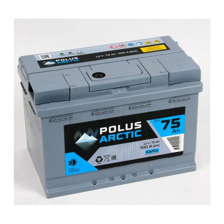 Аккумулятор POLUS ARCTIC 75ач 700а обр. пол.