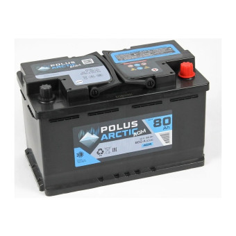 Аккумулятор POLUS ARCTIC AGM 80ач 800а обр. пол.