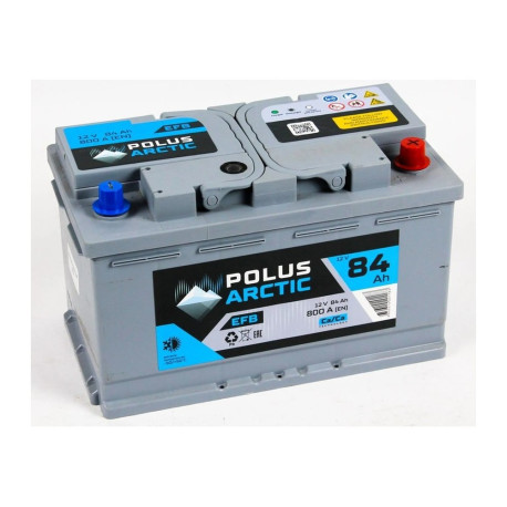 Аккумулятор POLUS ARCTIC AGM 84ач 800а обр. пол.