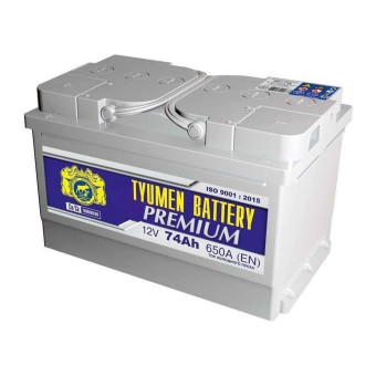 Аккумулятор Тюмень PREMIUM 74ач 650а обр. пол.