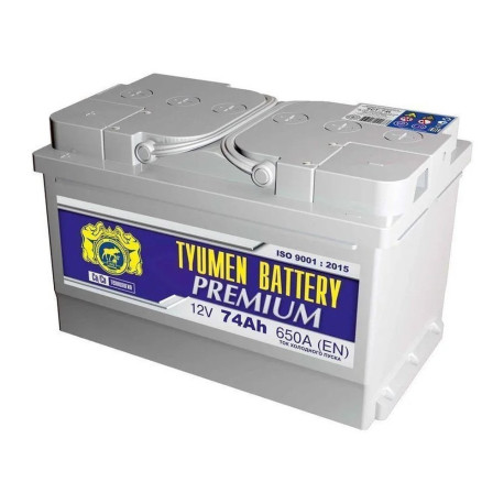 Аккумулятор Тюмень PREMIUM 74ач 650а обр. пол.