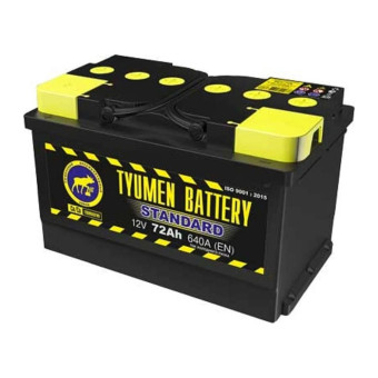 Аккумулятор Тюмень STANDARD 72ач 640а обр. пол.