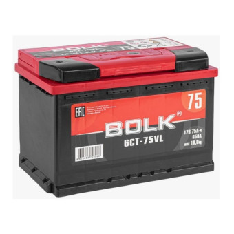 Аккумулятор BOLK Standart 75ач 650а обр. пол.