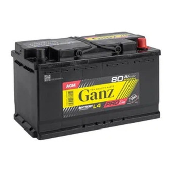 Аккумулятор GANZ PRO-Line AGM 80ач 800а обр. пол.