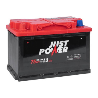 Аккумулятор JUST POWER 75ач 600а прям. пол.