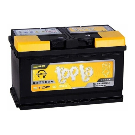 Аккумулятор TOPLA AGM Stop&Go 80ач 800а обр. пол.