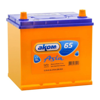 Аккумулятор АКОМ ASIA 65/570 75D23L обр. пол.