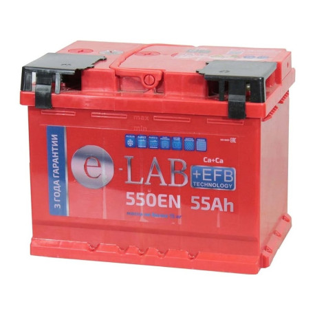 Аккумулятор ELAB EFB 55R обр. пол. 600A 242x175x190 60ач 600а обр. пол.