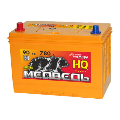 Аккумулятор МЕДВЕДЬ SILVER Asia 90/780 105D31R прям. пол.