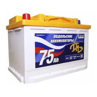Аккумулятор ПАЗ 75ач 550а прям. пол.