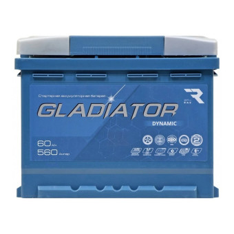 Аккумулятор GLADIATOR dynamic 60ач 560а обр. пол.