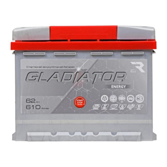Аккумулятор Gladiator Energy 62ач 610а обр. пол.