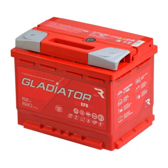 Аккумулятор GLADIATOR EFB 62ач 620а обр. пол.