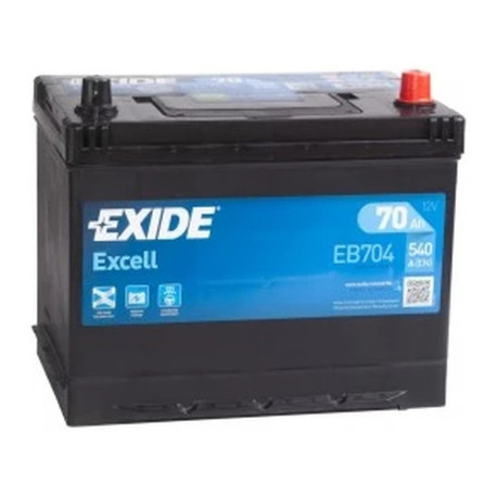 Аккумулятор EXIDE Excell D26 70R обр. пол. 540A 260x172x220 80/700 D26 обр. пол.