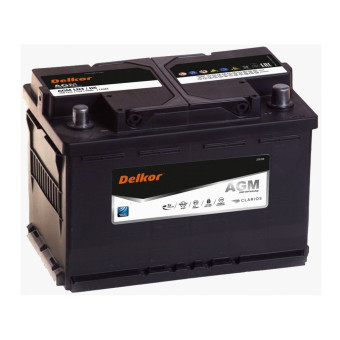 Аккумулятор DELKOR AGM 70ач 760а обр. пол.