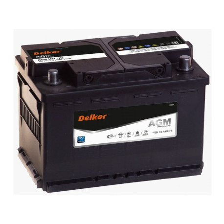 Аккумулятор DELKOR AGM 70ач 760а обр. пол.