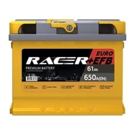 Аккумулятор RACER +EFB 61ач 660а прям. пол.