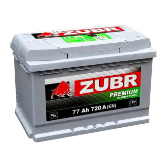 Аккумулятор Zubr Pemium 77ач 720а обр. пол.