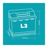 Аккумулятор RUNNER AGM L3 RK720 70ач 760а прям. пол.