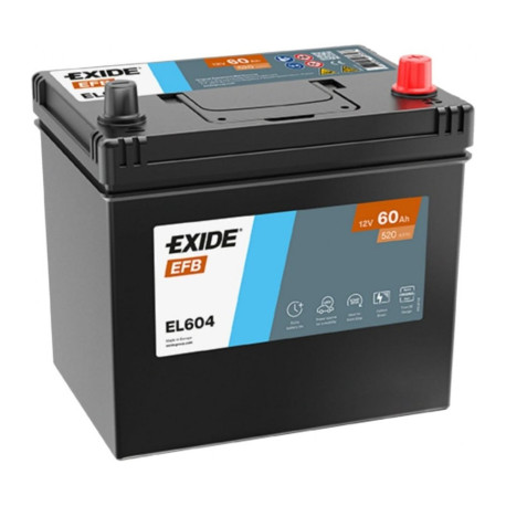 Аккумулятор EXIDE EFB 60/520 D23L обр. пол.