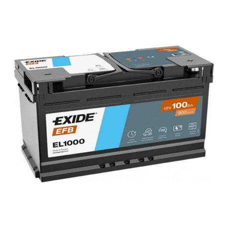 Аккумулятор EXIDE EFB 100ач 900а обр. пол.