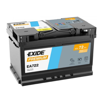 Аккумулятор EXIDE Premium EA722 72ач 720а обр. пол.