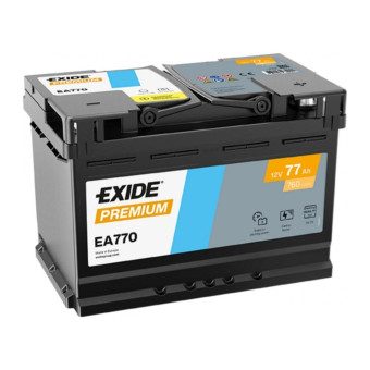 Аккумулятор EXIDE Premium EA770 77ач 770а обр. пол.