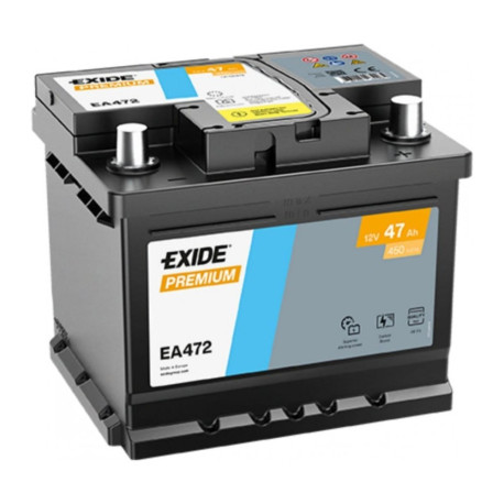 Аккумулятор EXIDE Premium EA472 47ач 450а обр. пол.