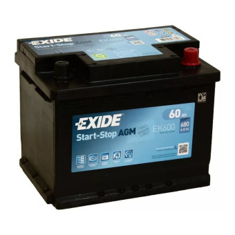 Аккумулятор EXIDE Start-Stop AGM 60ач 680а обр. пол.