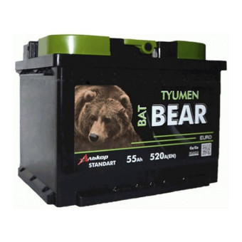 Аккумулятор Tyumen BatBear 55ач 450а прям. пол.