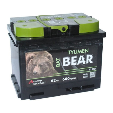 Аккумулятор Tyumen BatBear 62ач 600а обр. пол.