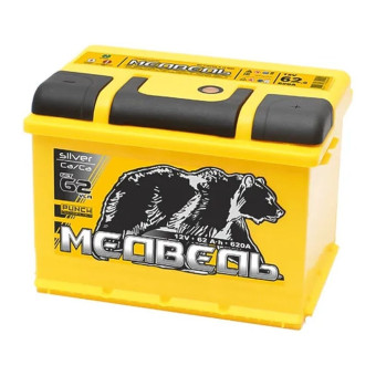 Аккумулятор Медведь 62ач 640а прям. пол.