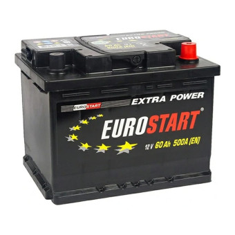 Аккумулятор Eurostart Extra Power EU600 60ач 500а обр. пол.