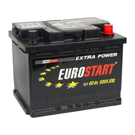 Аккумулятор Eurostart Extra Power EU600 60ач 500а обр. пол.
