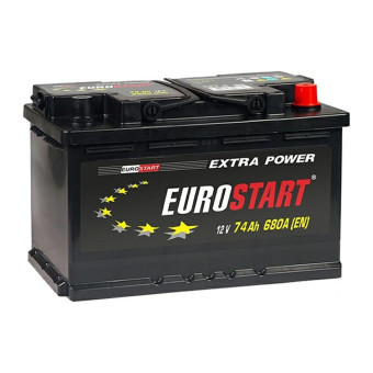 Аккумулятор EUROSTART Extra Power 74ач 680а обр. пол.