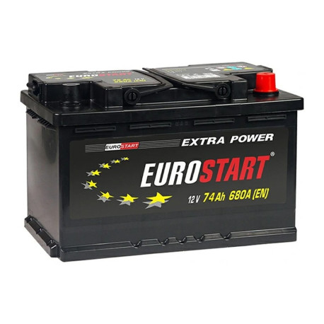 Аккумулятор EUROSTART Extra Power 74ач 680а обр. пол.