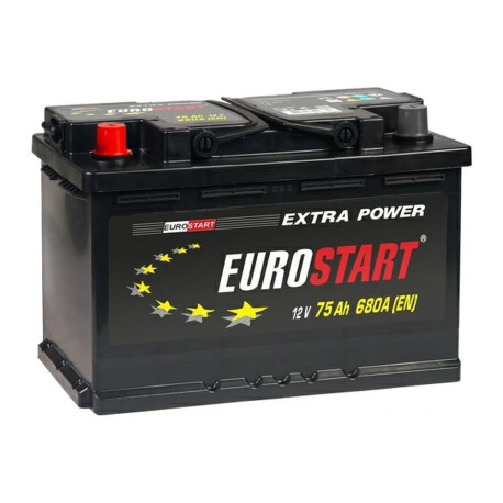 Аккумулятор Eurostart Extra Power EU751 75ач 680а прям. пол.