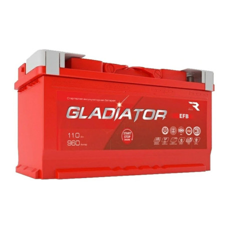Аккумулятор GLADIATOR EFB 110ач 960а обр. пол.