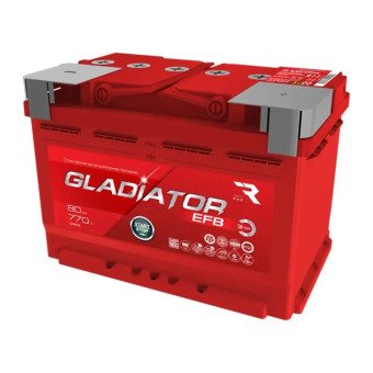 Аккумулятор GLADIATOR EFB 80ач 770а обр. пол.