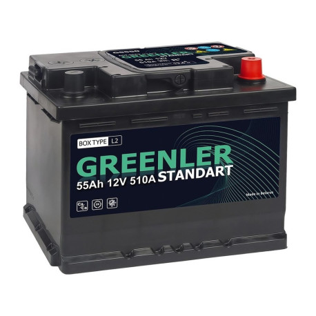 Аккумулятор GREENLER GS550 55ач 510а обр. пол.
