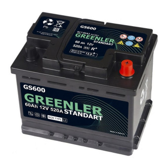 Аккумулятор GREENLER GS600 60ач 520а обр. пол.