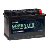 Аккумулятор GREENLER GS740 74ач 680а обр. пол.