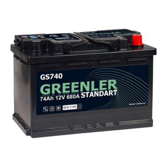 Аккумулятор GREENLER GS740 74ач 680а обр. пол.
