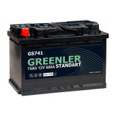 Аккумулятор GREENLER GS741 74ач 680а прям. пол.
