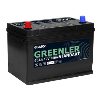 Аккумулятор GREENLER GSA951 95/750 D31 прям. пол.